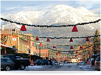 View of Main Street during winter