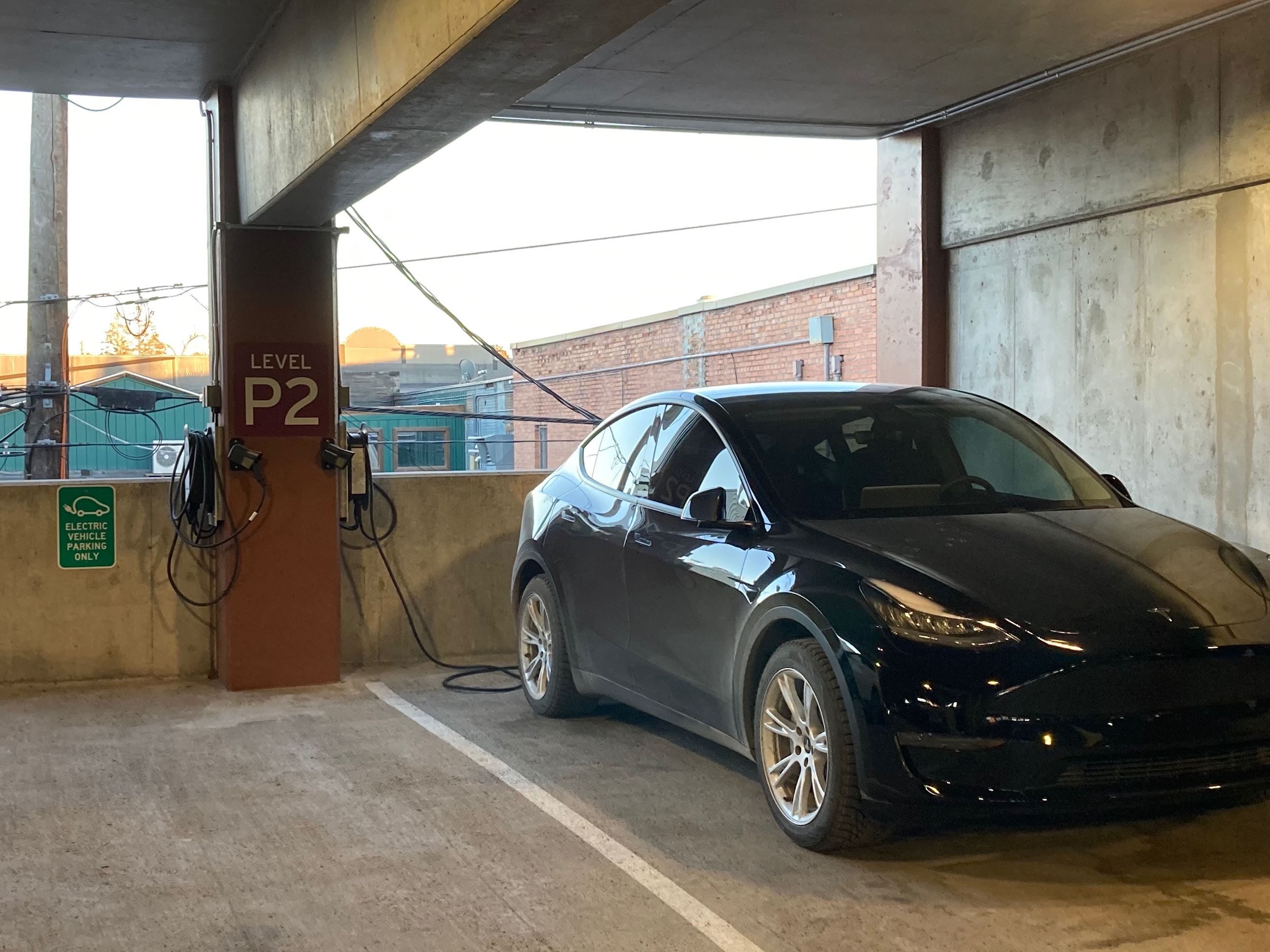 EV Charging Station In Use