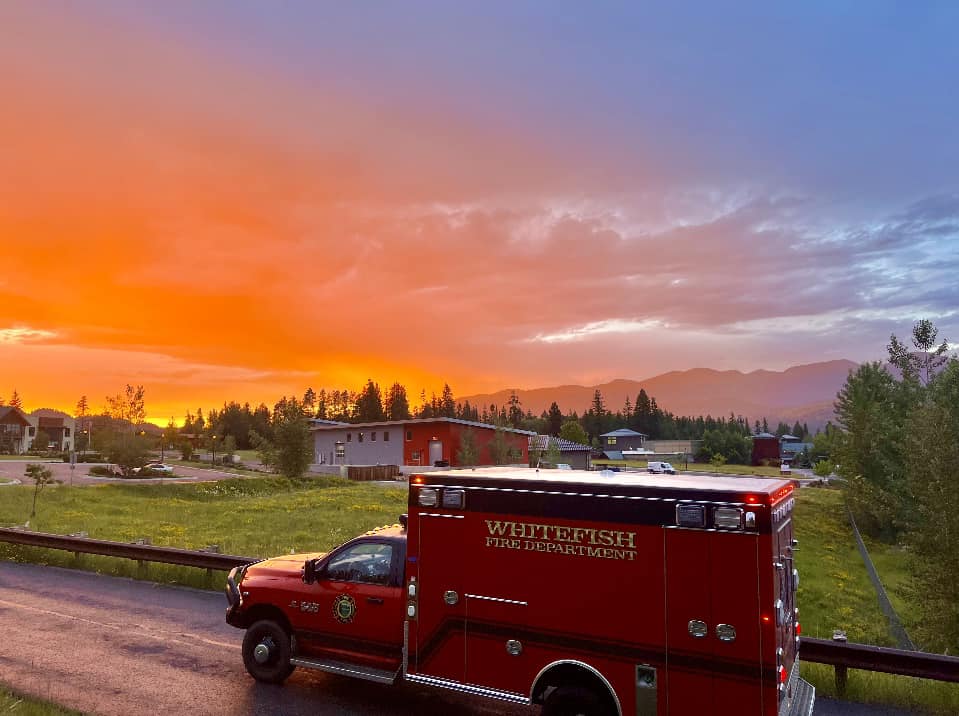 Ambulance at Sunrise Image